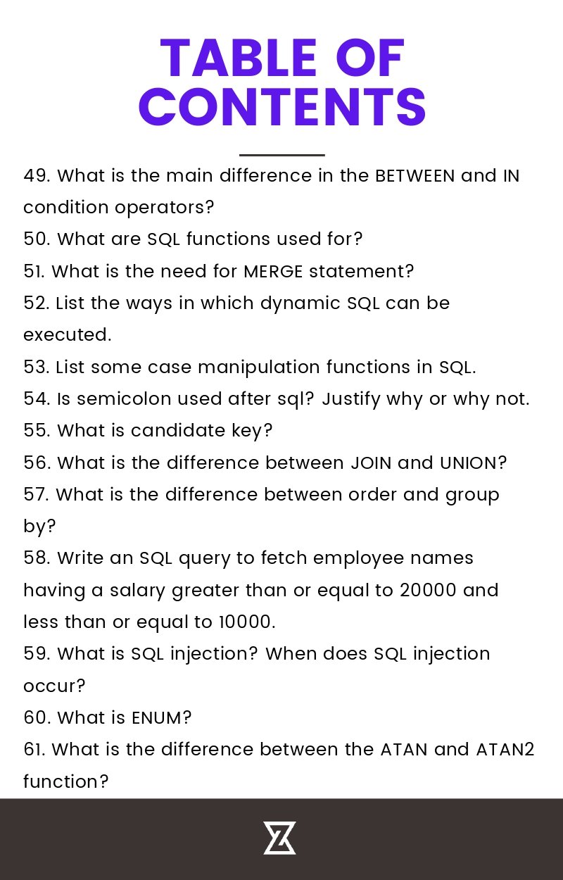 SQL Interview Questions PDF Comprehensive Resource For Database Job