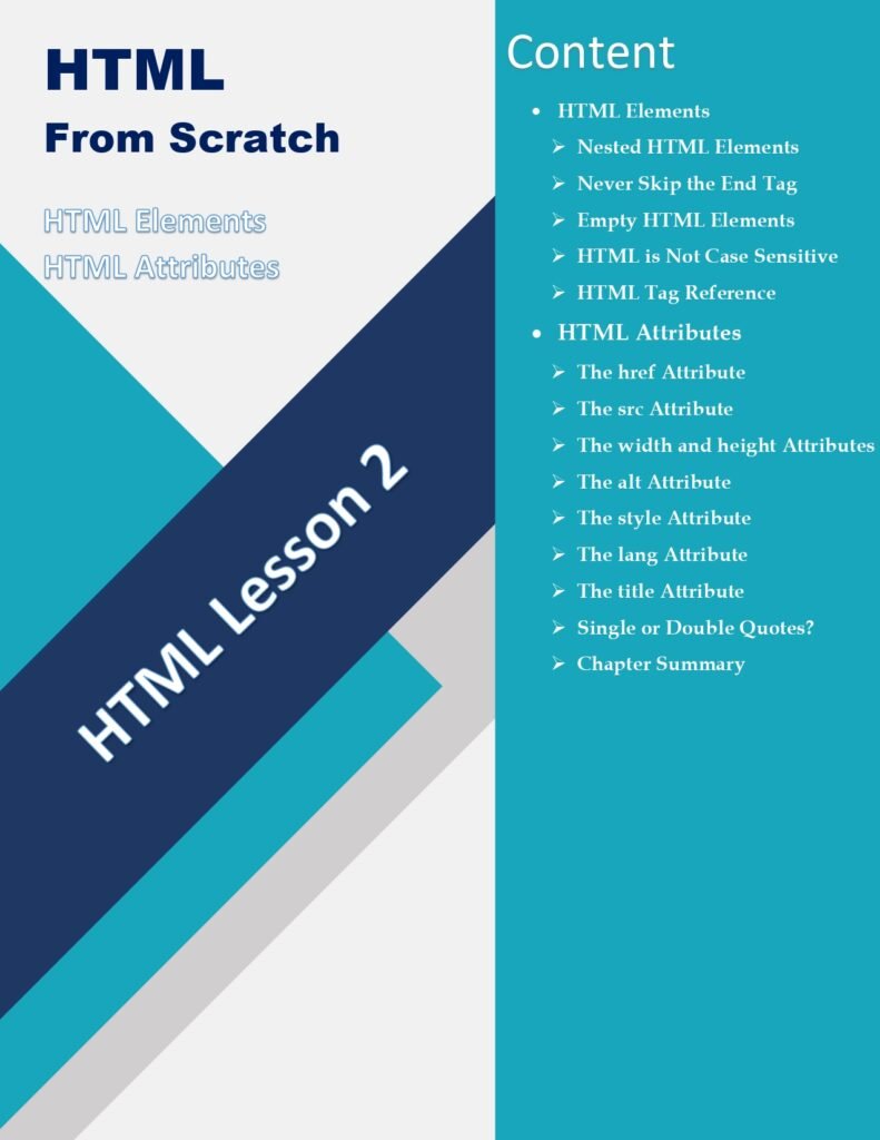 HTML From Scratch Lesson 2 (HTML Elements, and Attributes)