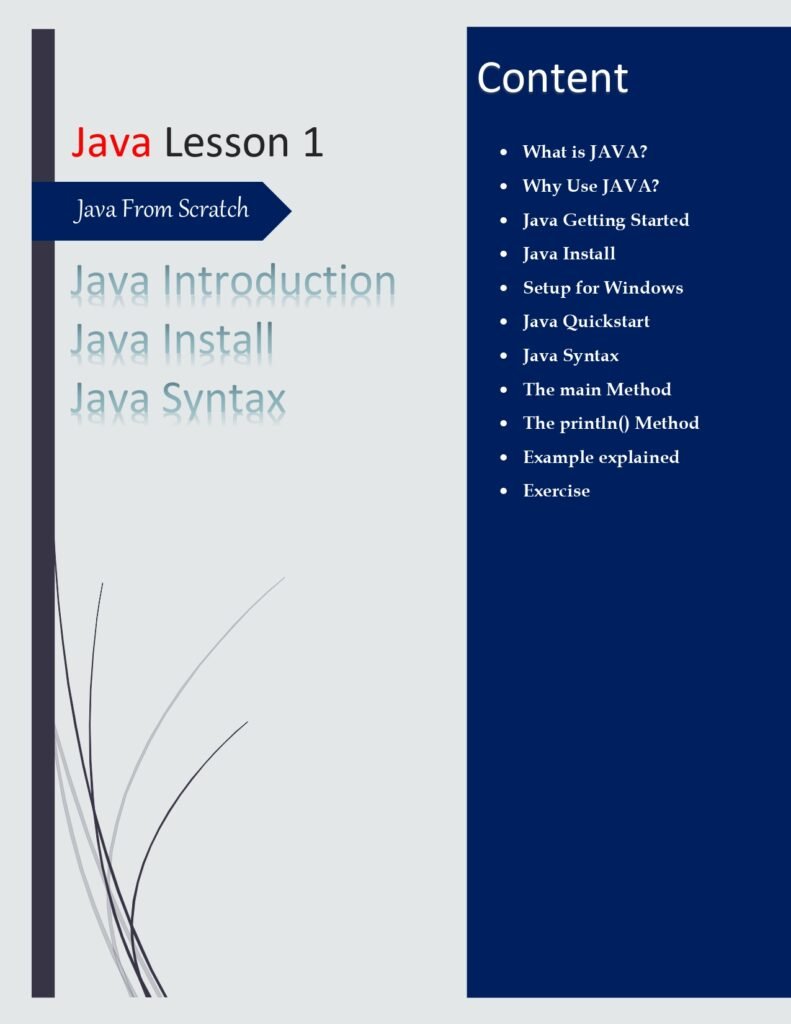 Java From Scratch Lesson 1 (Java Getting Started)