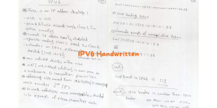 IPV6 Handwritten - Connect 4 Techs IPV6 Handwritten