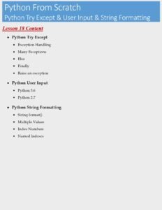Python Try Except & User Input & String Formatting