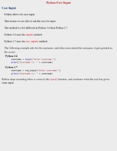 Python From Scratch Lesson 18 PDF (Python Try Except & User Input ...
