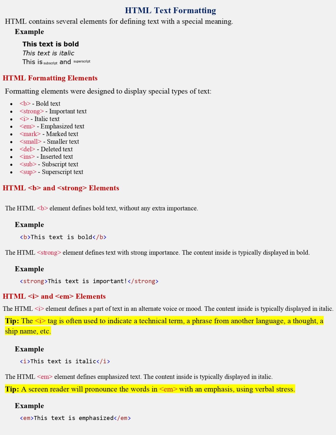 HTML From Scratch Lesson 4 PDF (HTML Styles, and Formatting)