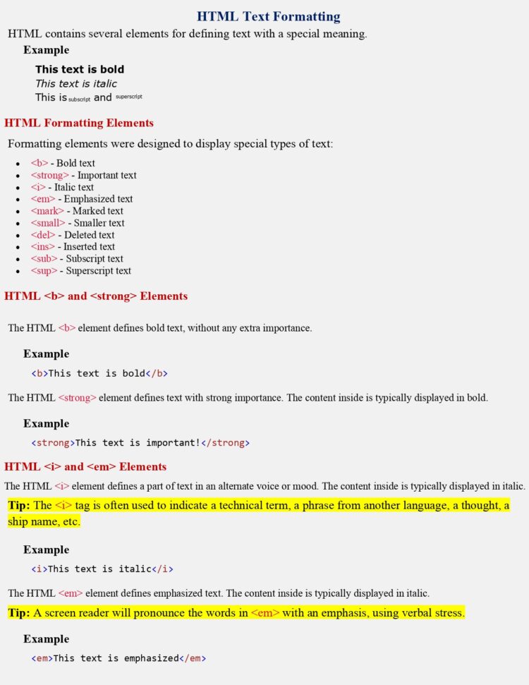 HTML From Scratch Lesson 4 PDF (HTML Styles, and Formatting)