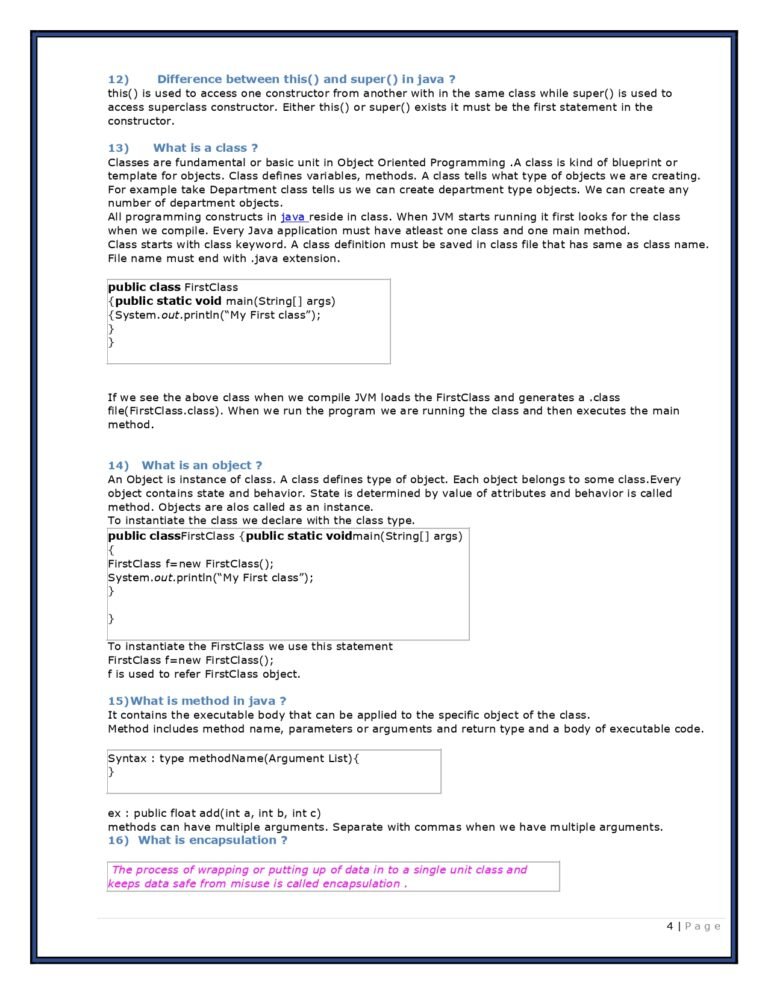 Java Cheat Sheet PDF: Your Quick Reference Guide to Java Programming ...