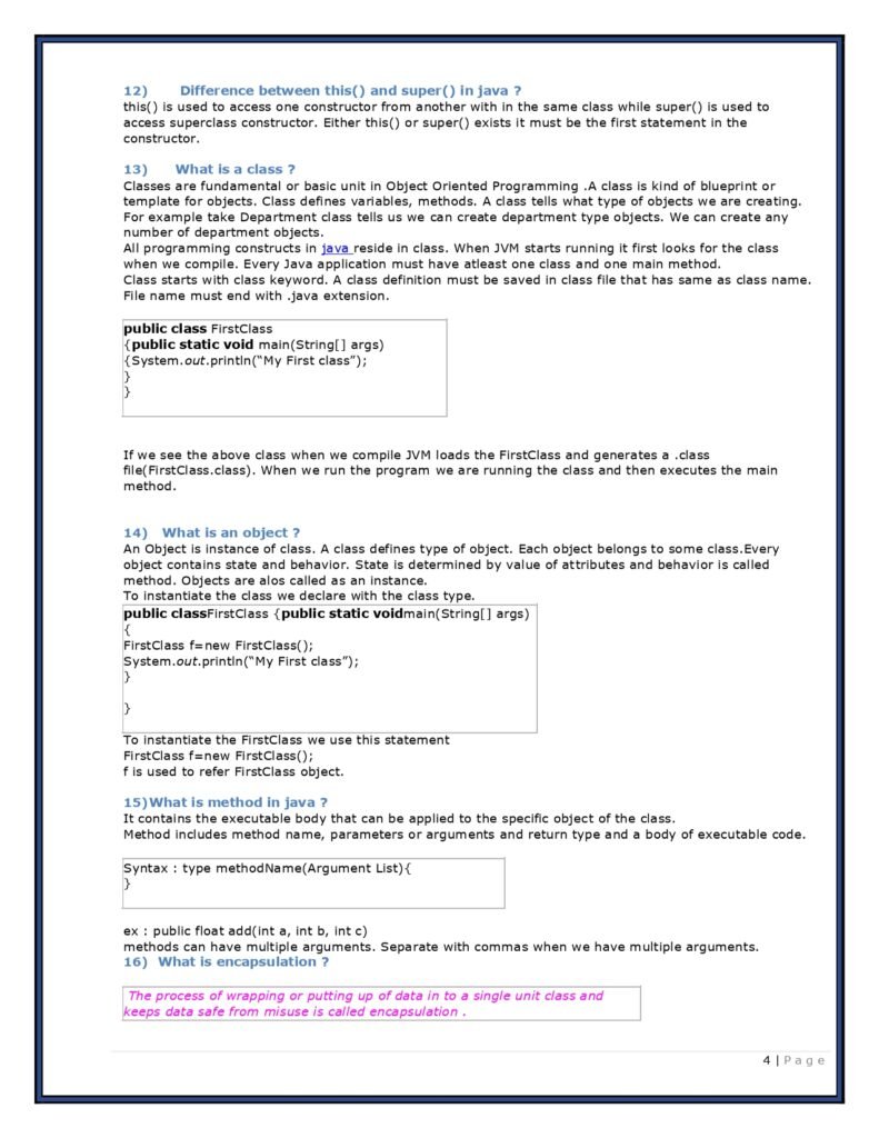 Java Cheat Sheet PDF: Your Quick Reference Guide to Java Programming ...