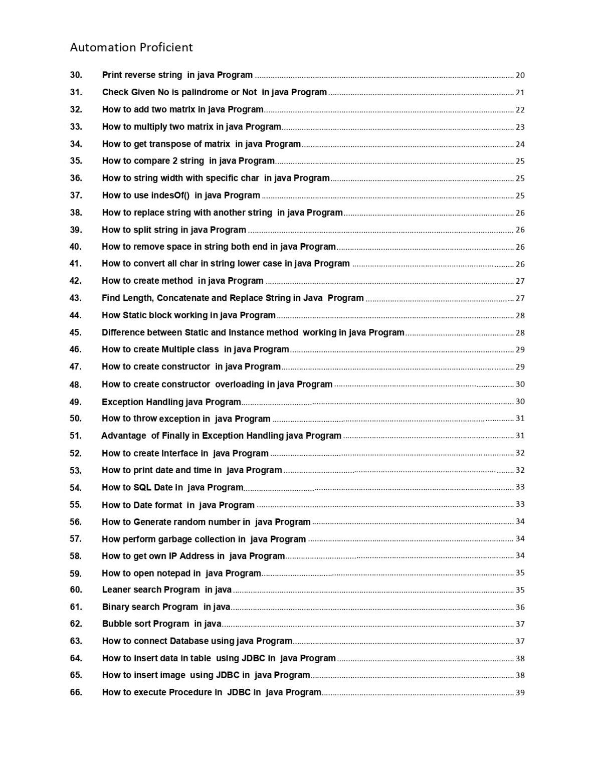 Java Programs (100 Programs): PDF Sheet for Coding Practice - Connect 4 ...