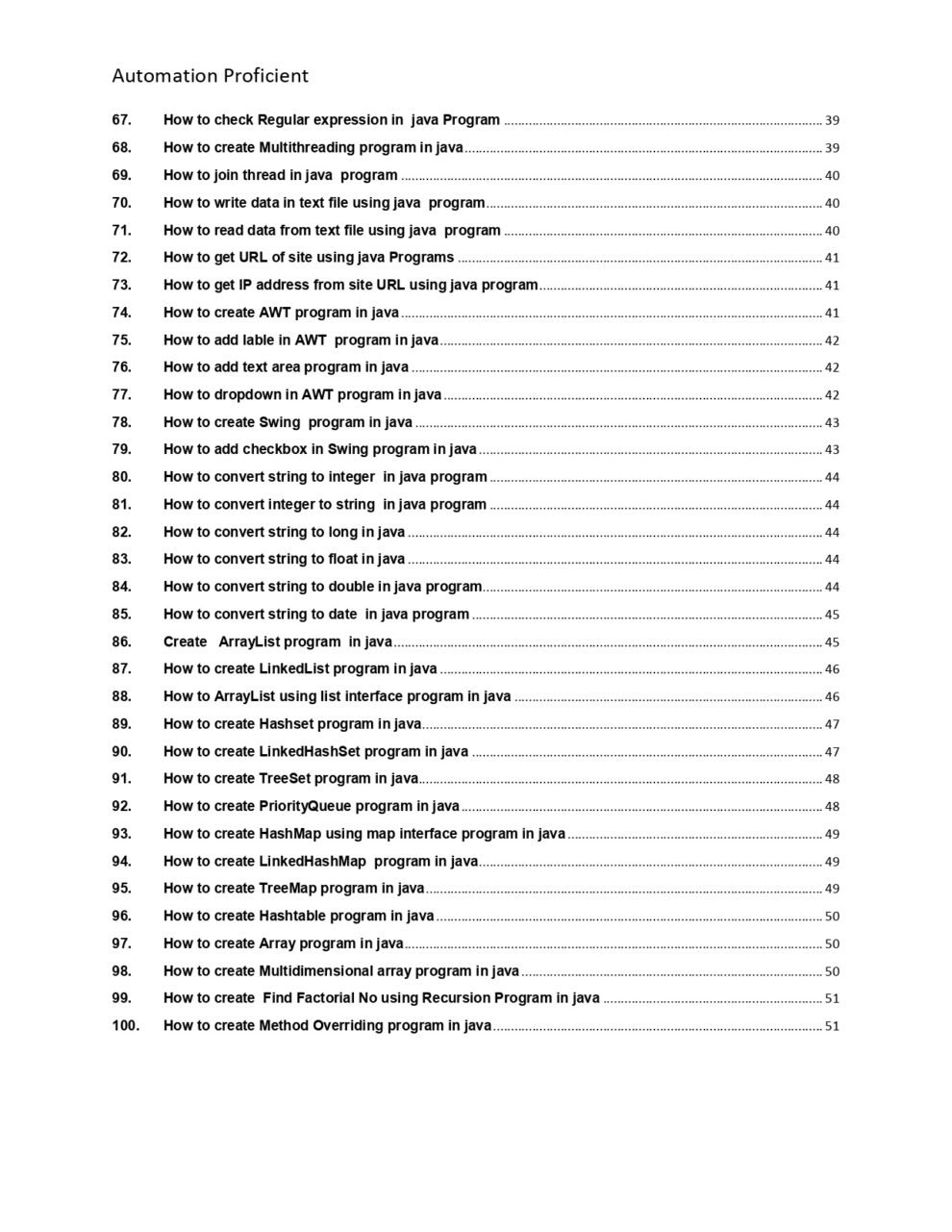 Java Programs (100 Programs): PDF Sheet for Coding Practice - Connect 4 ...