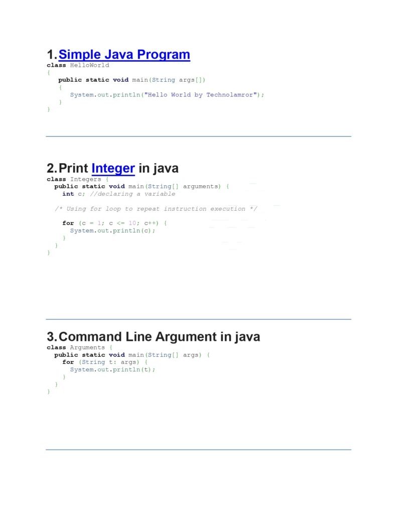 java assignment programs pdf