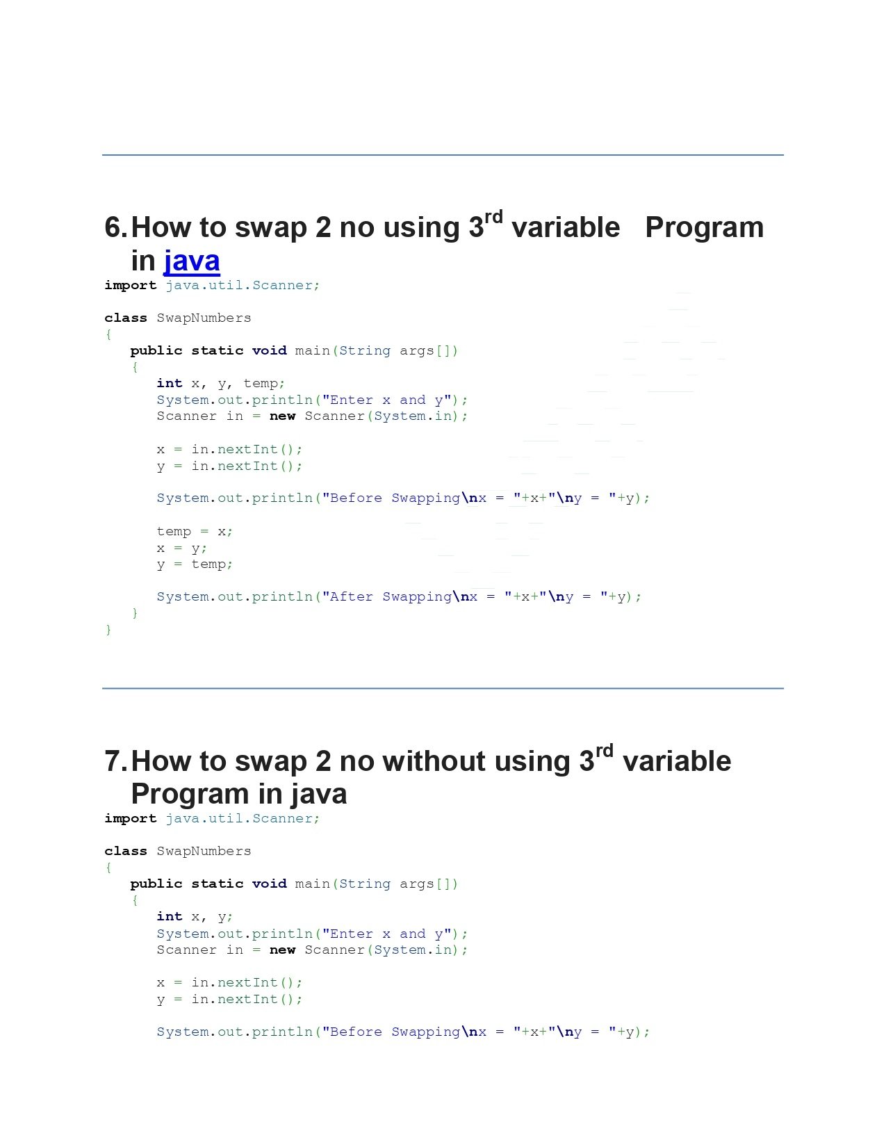 Java Programs (100 Programs): PDF Sheet for Coding Practice - Connect 4 ...