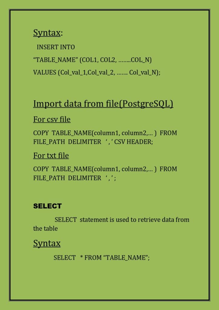 SQL Command Reference Pdf