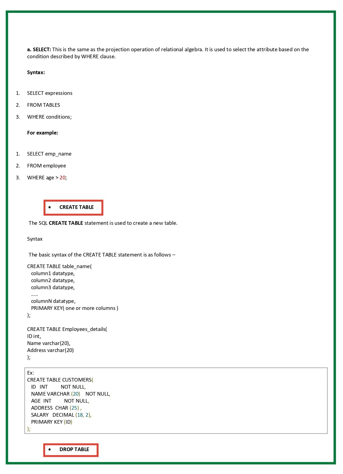 Simple sql notes pdf connect 4 techs