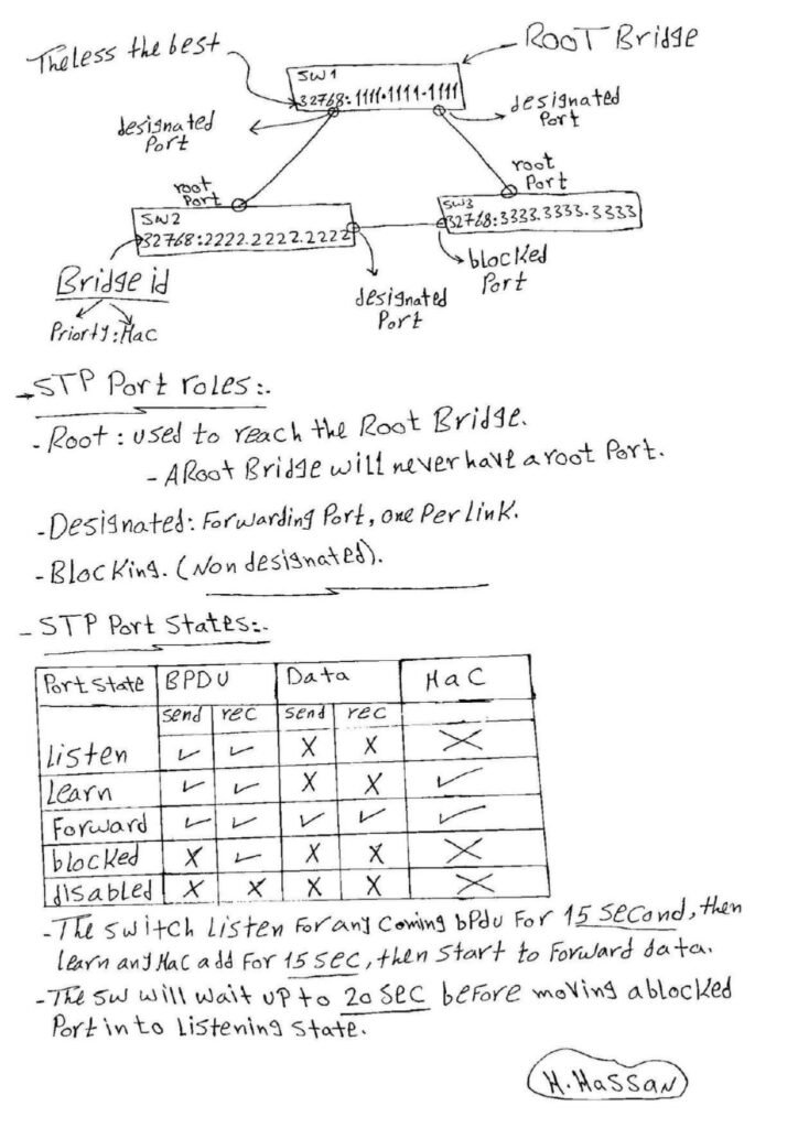 Spanning Tree Protocol Handwritten PDF