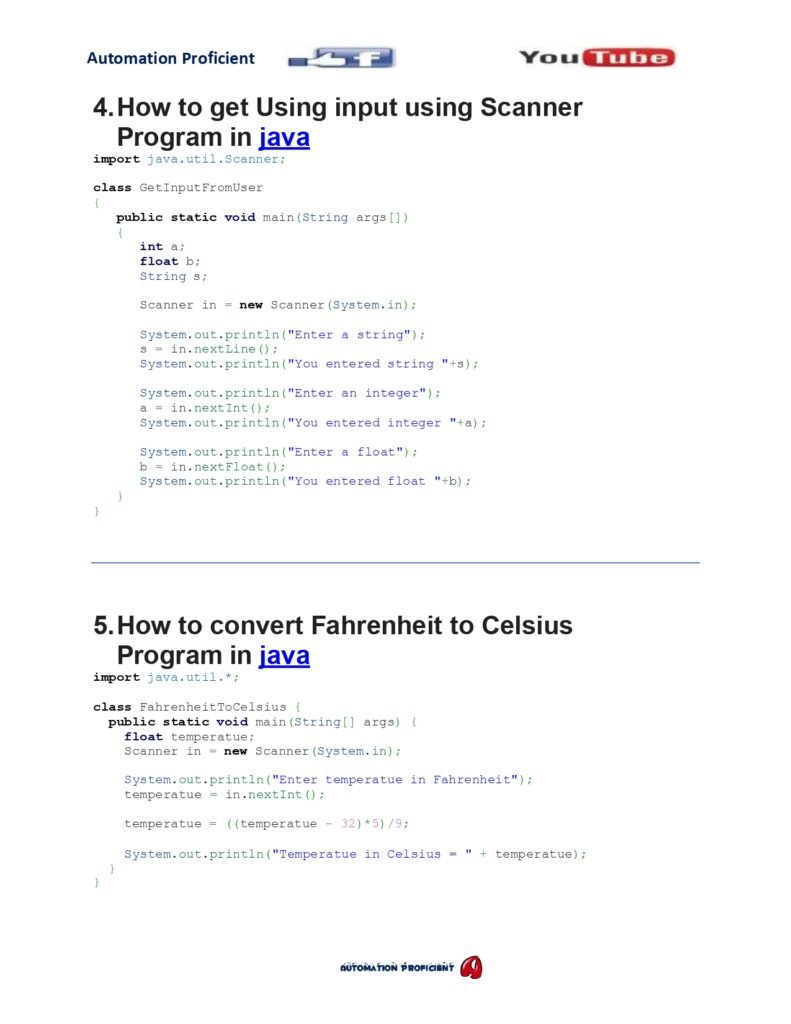 50+ Java Programs For Interview (PDF)
