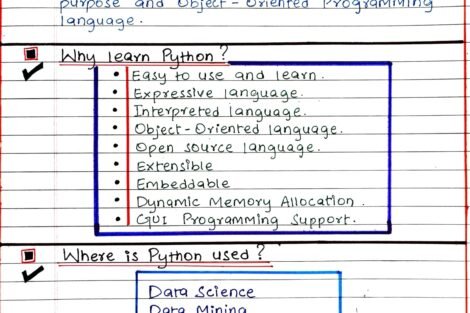 Basic Python Handwritten PDF - Connect4techs