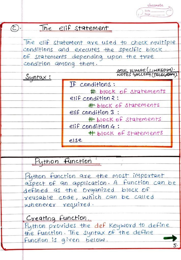 Basic Python Handwritten page 0005