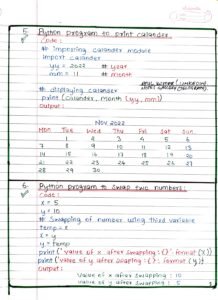 Basic Python Programs Handwritten PDF - Connect 4 Techs