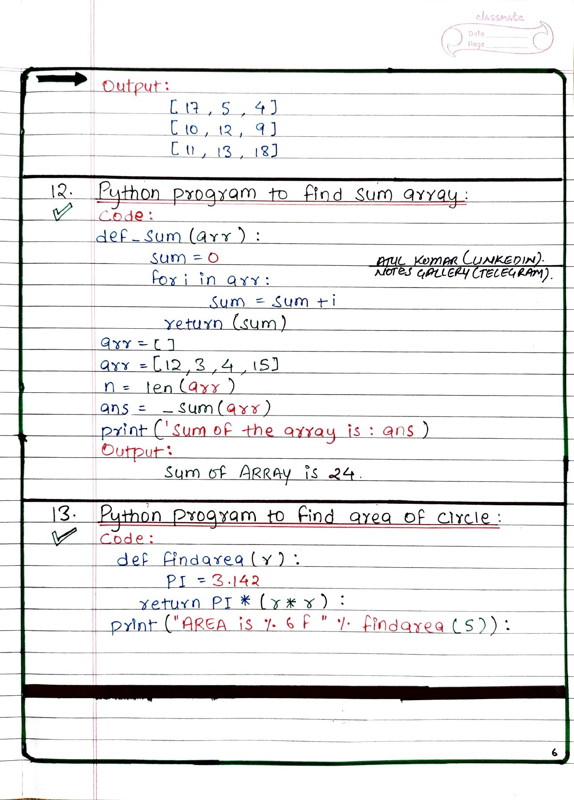 Basic Python Programs Handwritten Pdf Connect 4 Techs