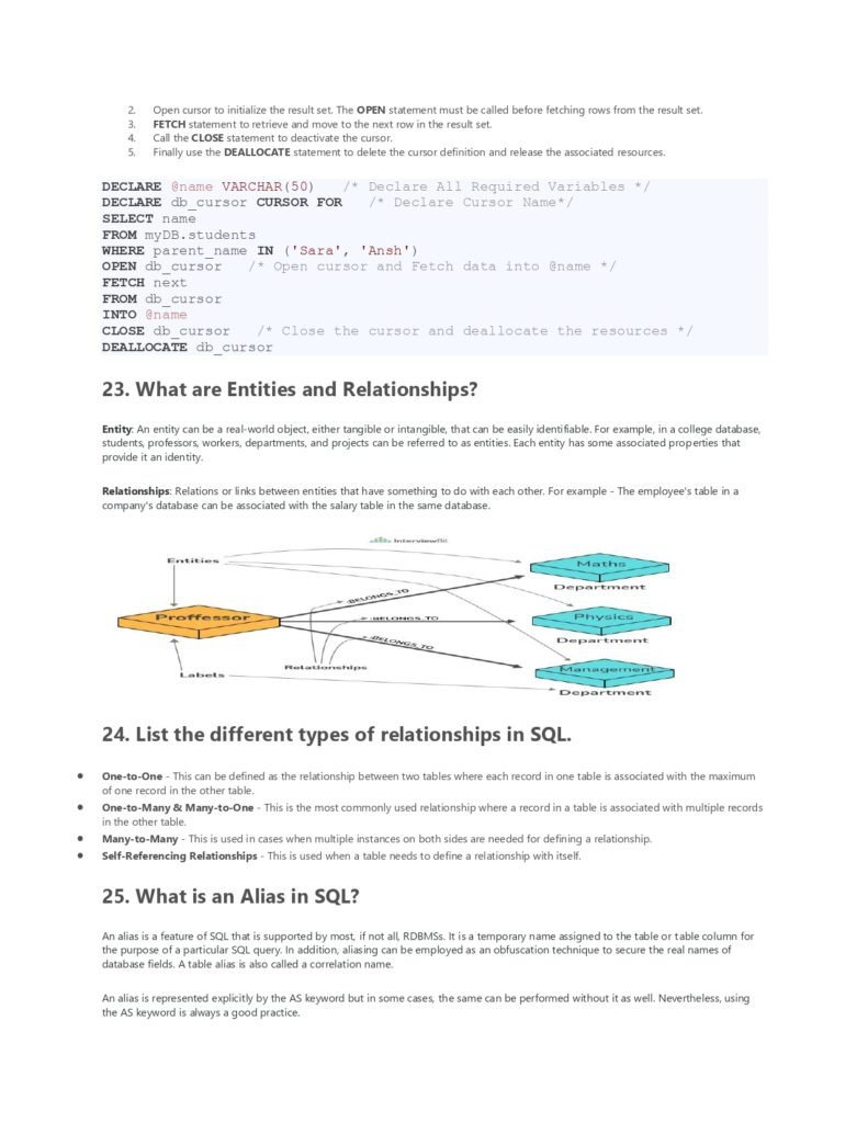 DBMS and SQL Questions and Answers page 0008