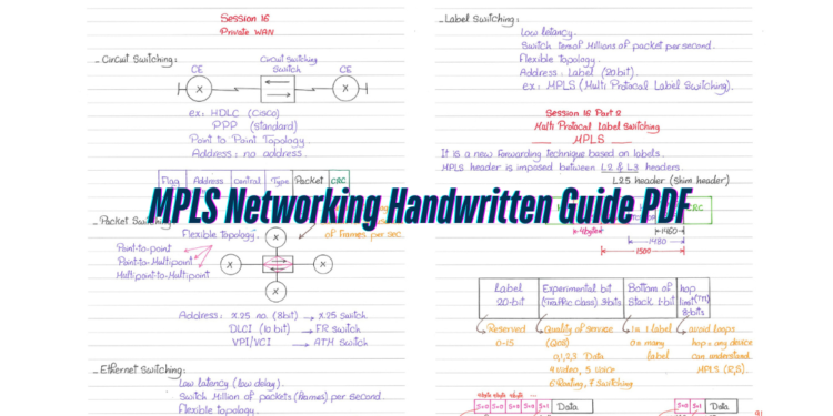 MPLS Networking Handwritten Guide PDF - Connect 4 Techs MPLS Advanced From Scratch in Handwritten (PDF)