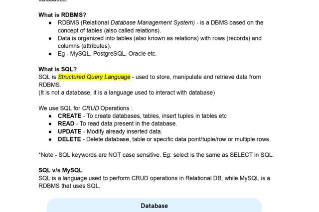 SQL Complete Notes: Your Comprehensive Guide to Mastering SQL ...