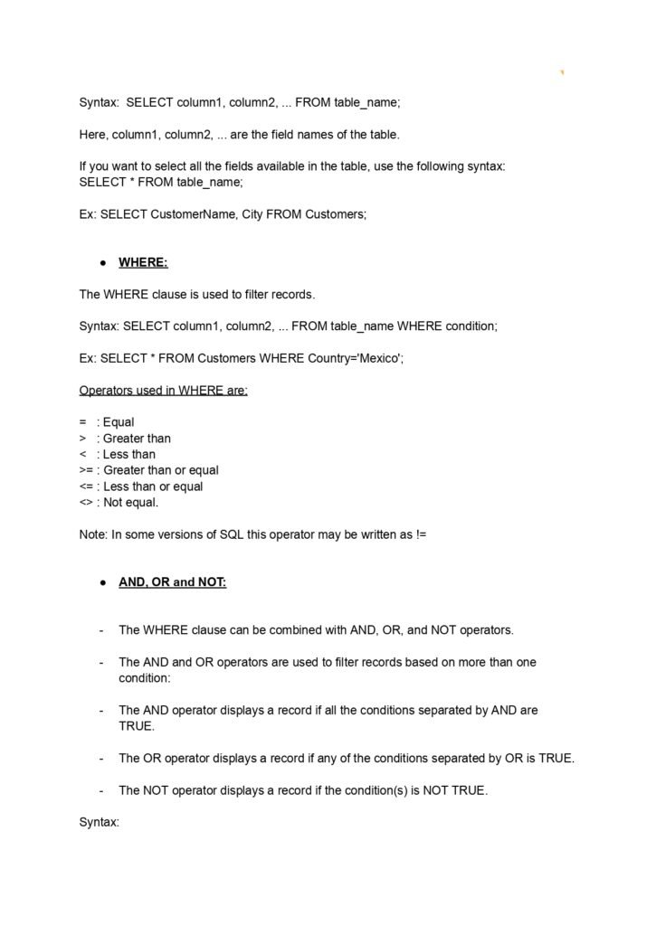 SQL Complete Notes page 0005