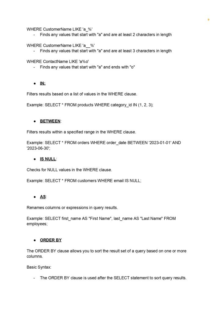 SQL Complete Notes page 0007