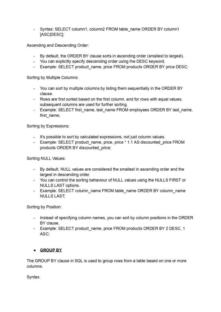 SQL Complete Notes page 0008