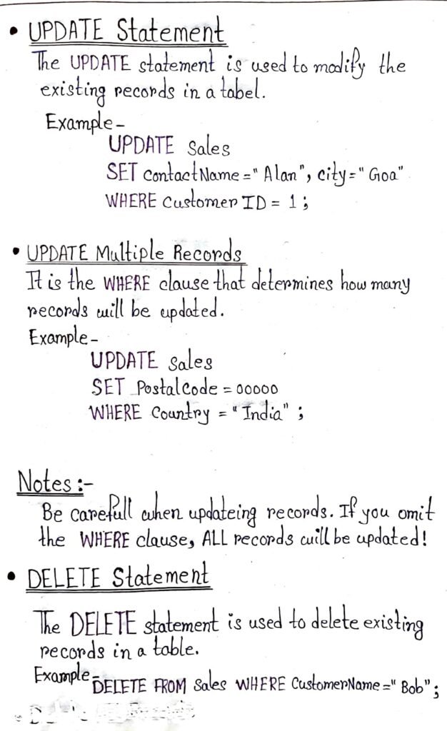 SQL Notes Handwritten page 0007