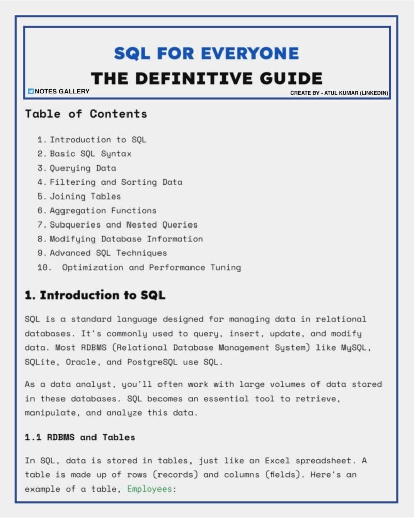 SQL for Everyone Definitive Guide page 0001