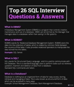 Top SQL Interview Question PDF - Connect 4 Techs