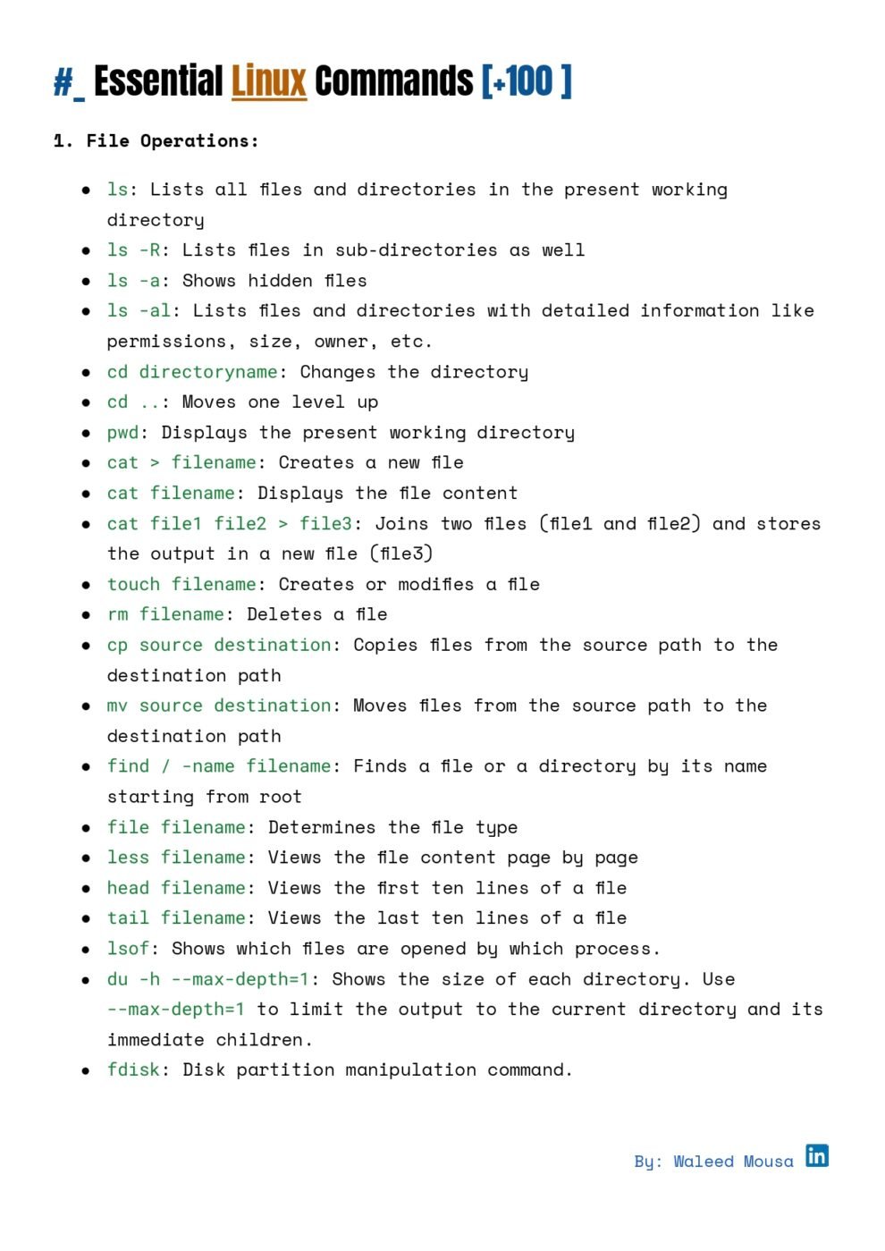 100+ Essential Linux Commands: Your Comprehensive PDF Reference ...