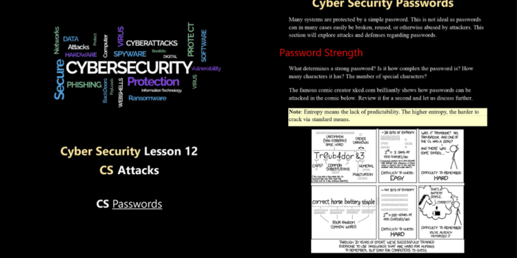 Cyber Security Lesson 12 (Cyber Security Passwords)