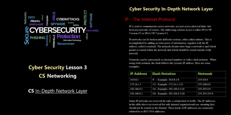 Cyber Security Lesson 3 (Cyber Security In-Depth Network Layer)