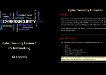 Cyber Security Lesson 5 (Cyber Security Firewalls)