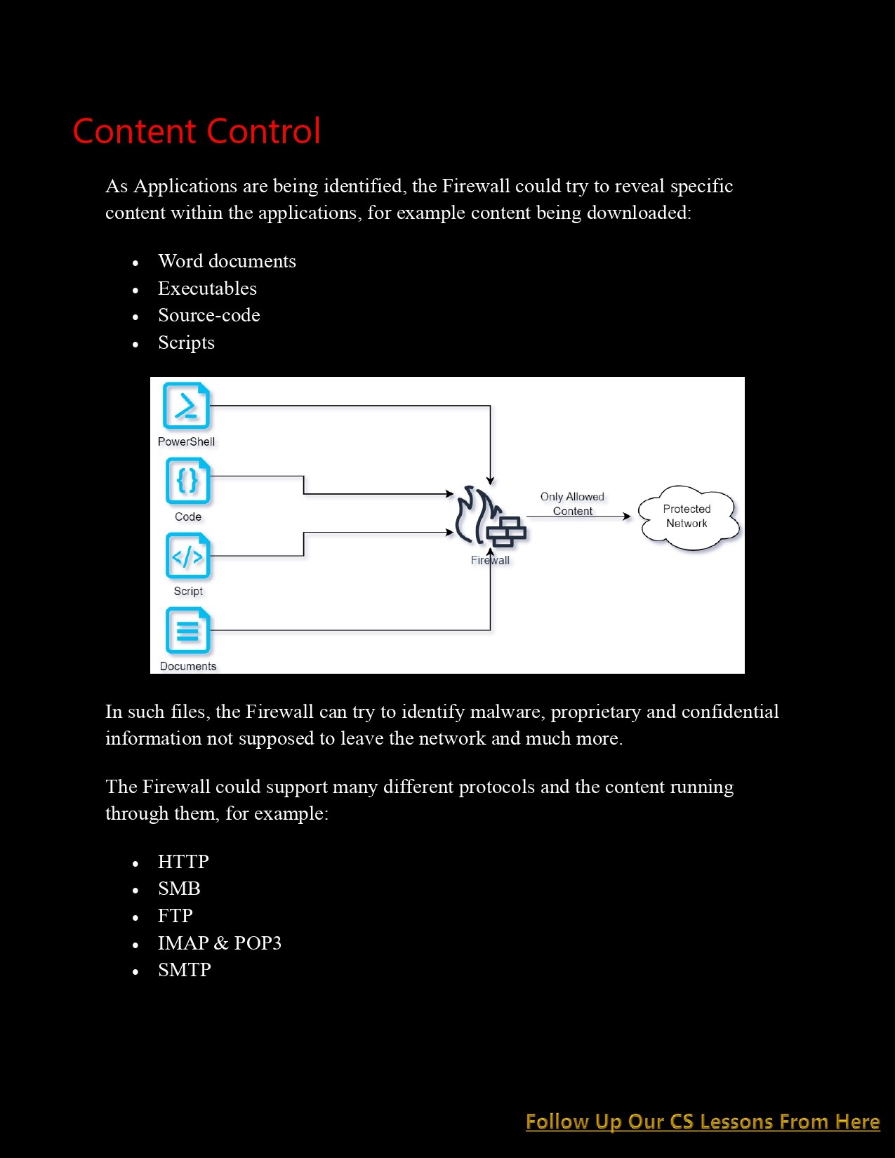 Cyber Security Firewalls (CS Lesson 5) PDF - Connect 4 Techs