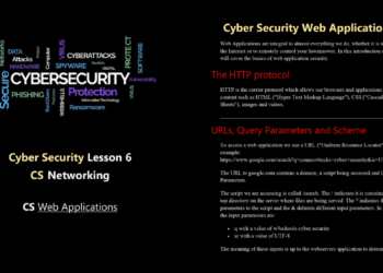 Cyber Security Lesson 6 (Cyber Security Web Applications)