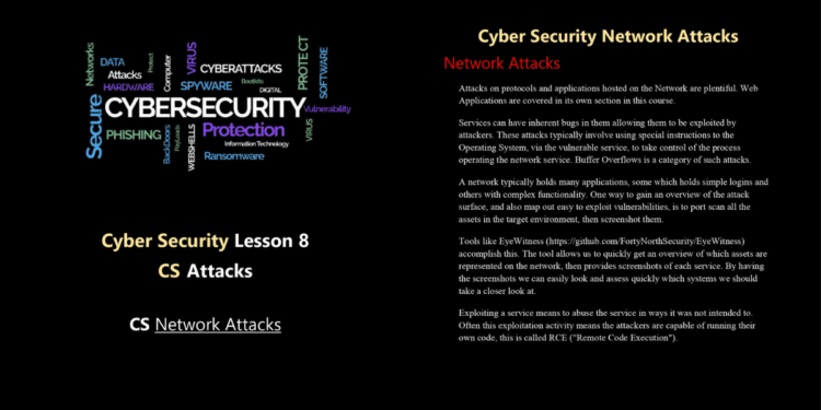 Cyber Security Lesson 8 (Cyber Security Network Attacks) - Connect 4 Techs Cyber Security Lesson 8 (Cyber Security Network Attacks)