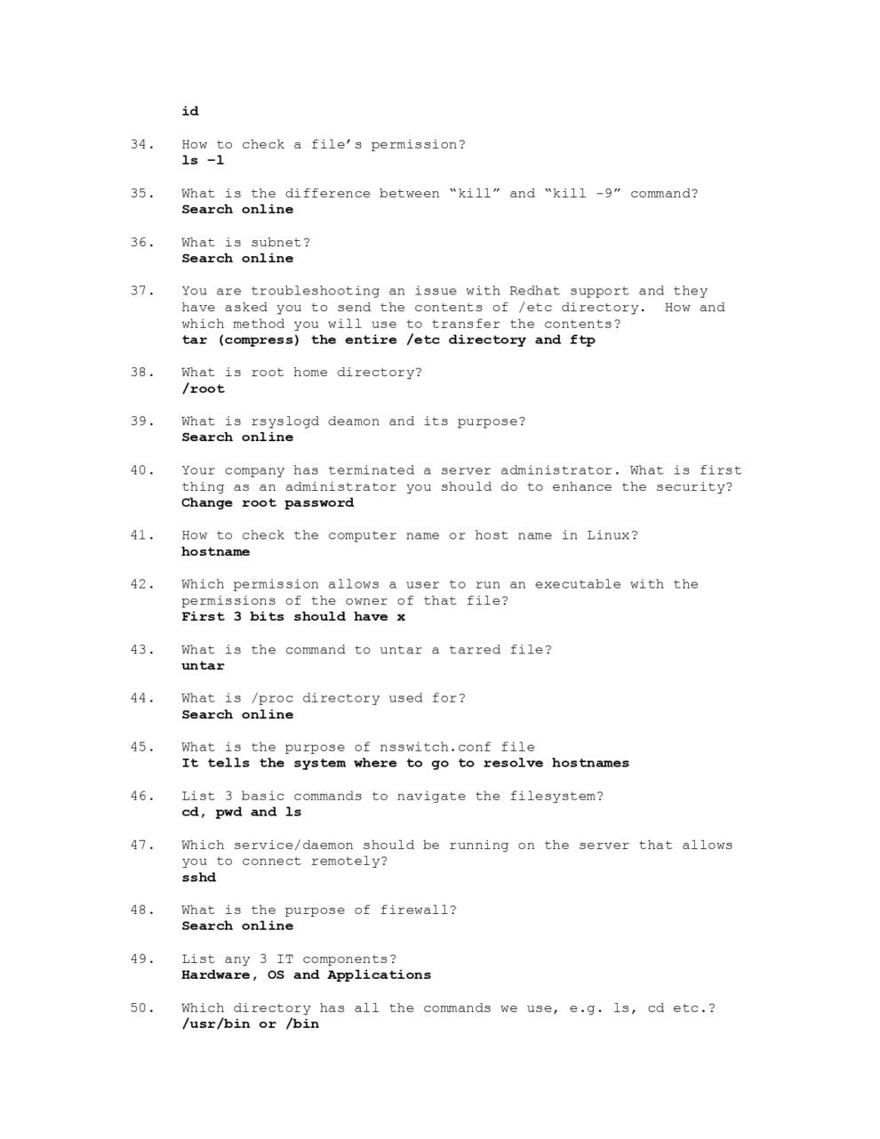 Linux 200+ Technical Interview Questions (PDF) - Connect 4 Techs