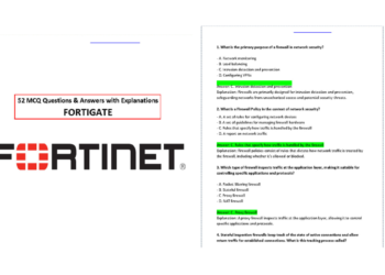 52 FortiGate MCQ Questions and Answers PDF