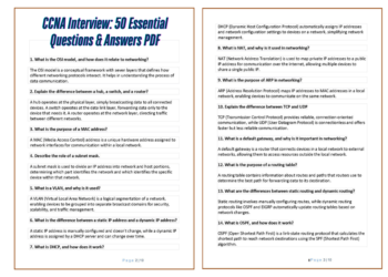 CCNA Interview- 50 Essential Questions & Answers PDF