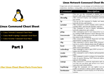 Linux Command Cheat Sheet Part 3