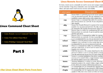 Linux Command Cheat Sheet Part 5