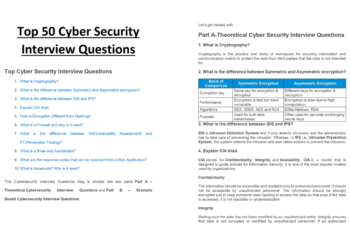 Top 50 Cyber Security Interview Questions