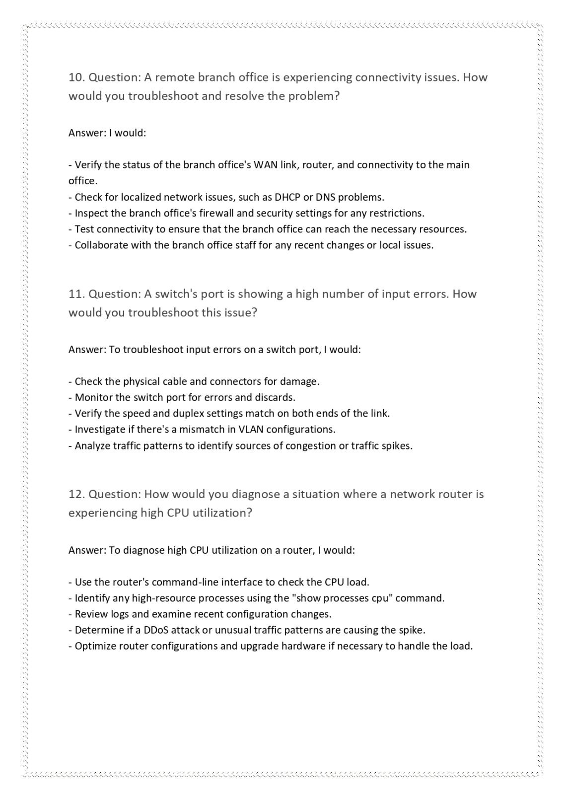 Troubleshooting Core Routing and Switching Issues Connect 4 Techs