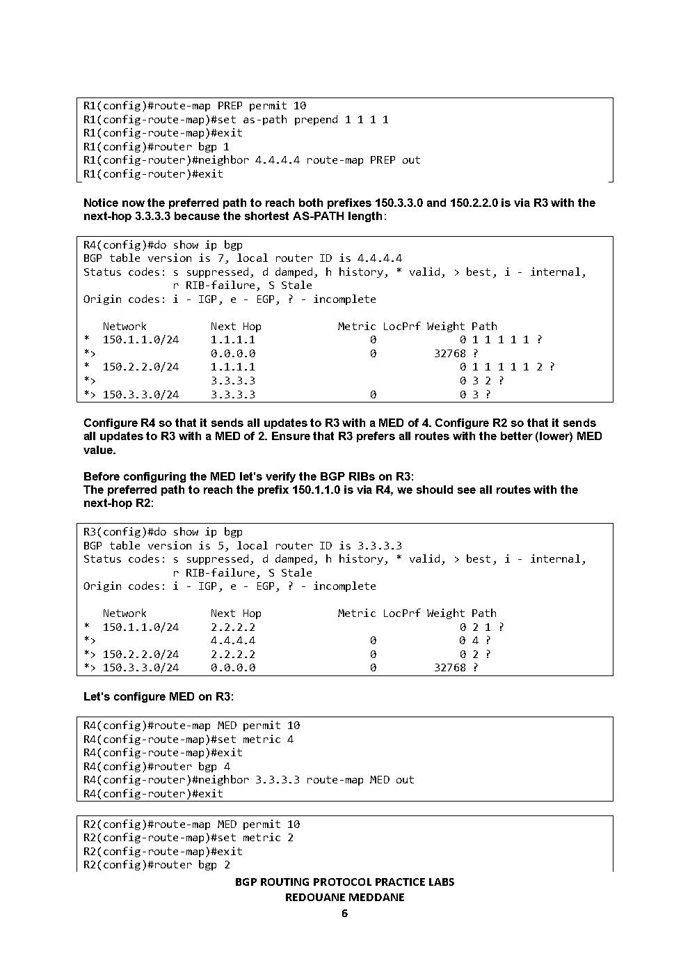 BGP Routing Protocol Practice Labs PDF - Connect 4 Techs