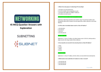 Master the Art of Subnetting- 45 Practice Questions & Answers (PDF)