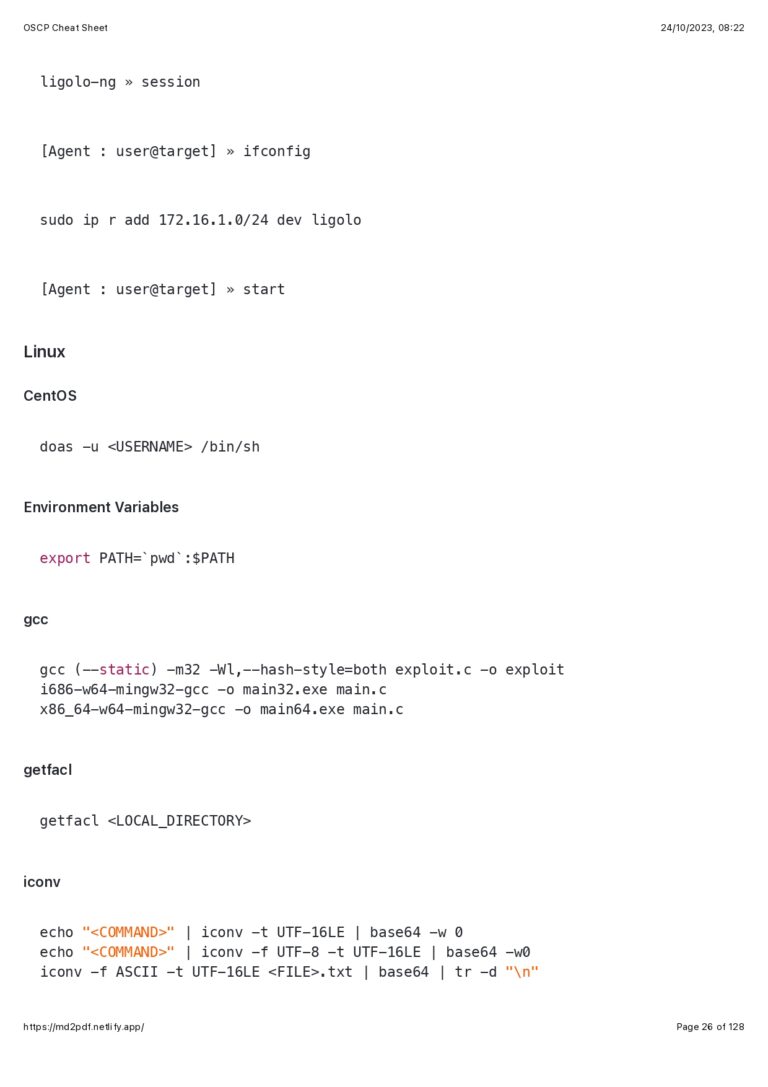 OSCP Cheat Sheet PDF - CyberSecurity - Connect 4 Techs