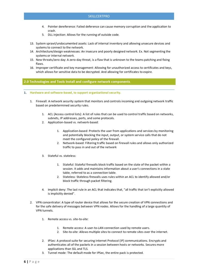 CompTIA Security Plus Master Cheat Sheet PDF